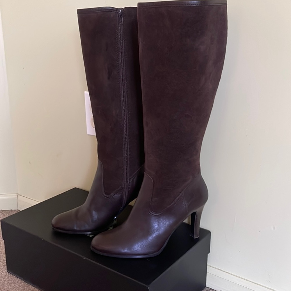 Ralph Lauren - heeled boots brown suede